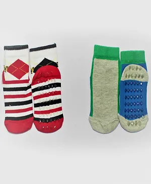 NoFall Striped 2 Pair Of Socks - Multi