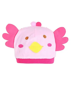 Tiekart Duck Design Woollen Cap - Pink