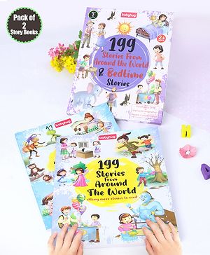 Babyhug 199 Stories From Around the World & Bedtime Books|Self teaching Stories|Colourful Illustration|Pack of 2 |English|2 to 6 Years Babyhug 199 Stories From Around the World & Bedtime Books|Self teaching Stories|Colourful Illustration|Pack of 2 |English|2 to 6 Years