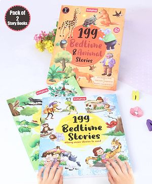Babyhug 199 Bedtime & Animal Stories Books|Self teaching Stories|Colourful Illustration|Pack of 2 |English|2 to 6 Years Babyhug 199 Bedtime & Animal Stories Books|Self teaching Stories|Colourful Illustration|Pack of 2 |English|2 to 6 Years