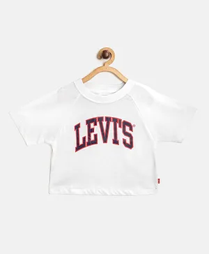 Levi's® Little 4-6x Short Sleeves Cropped Tee - White