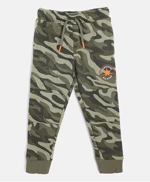 Converse Full Length Camouflage Print Joggers - Green