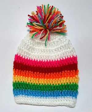Knits & Knots Rainbow Theme Cap - Multi Colour