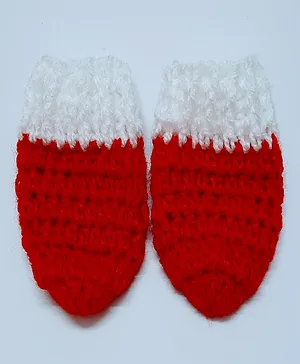 Knits & Knots Solid Colour Mittens - Red
