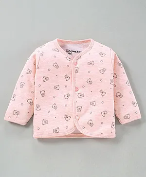 Little Darlings Full Sleeves Printed Vest - Pink