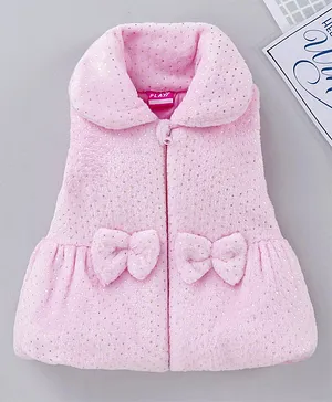 Play by Little Kangaroos Sleeveless Padded Jacket Bow Appliques - Pink