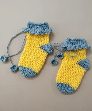 Little Peas Lace Border Detailing Socks - Yellow