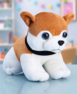 Babyhug Wolf Dog Soft Toy Brown White - Height 40 cm