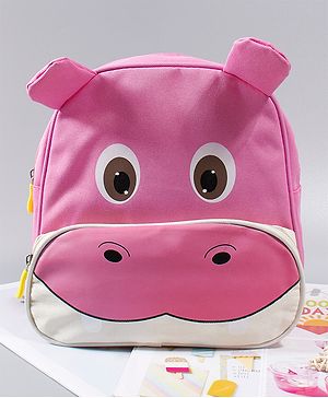 Babyhug Cow Design Fashion Backpack - Pink