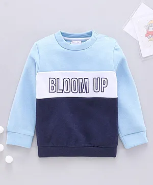 Bloom Up Full Sleeves Sweatshirt Striped - Navy
