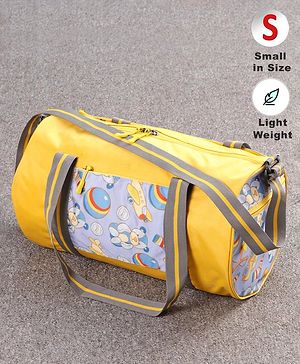 Pine Kids Printed Duffle Bag for 1 Day Trip - Yellow