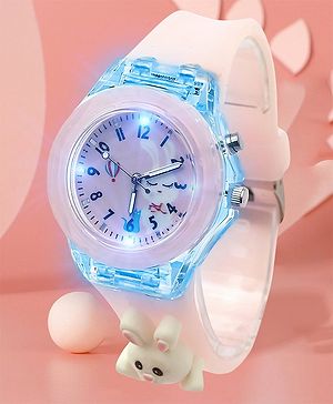 Spiky 100% Accuracy Silicone Spiky Sporty Analogue Watch Bunny Design - Pink   