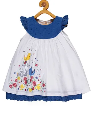 Young Birds Love Birds Lace Dress - Ink Blue