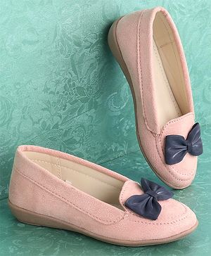 Pine Kids Bellies & Peep Toes Bow Applique - Pink
