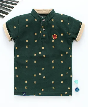 Earth Conscious Half Sleeves Printed Tee - Green