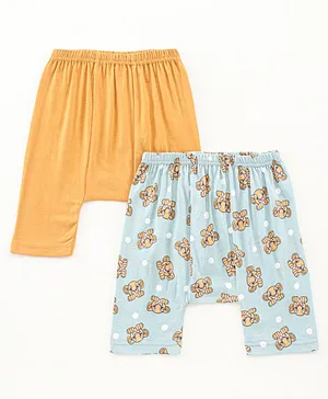 Earth Conscious Combo Pack Of 2 Animal Print Diaper Pants - Yellow Blue
