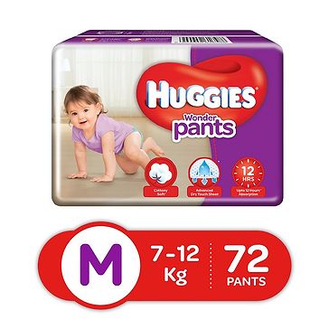Huggies Wonder Pants Medium Size Pant Style Diapers - 72 Pieces