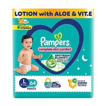 pampers large 64 pcs price