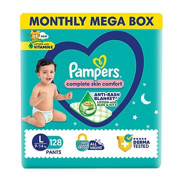 pampers diapers l size 128