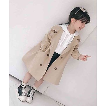 Awabox Solid Buttoned Over Coat - Light Brown