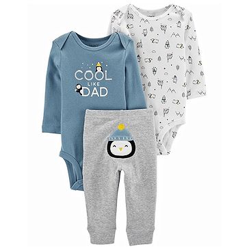 Carter/'s NWT 24M Infant Girl 3Pc Penguin Bodysuit Pant Set $22