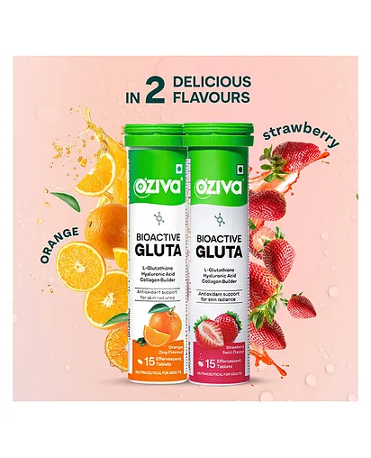 oziva glutathione powder Bioactive Gluta with L-Glutathione to Reduce Skin Cellular Damage & Pigmentation (2 x 15 Tablets) Online in India, Buy at Best Price from 16646444 Gluta 20000 Mg Glutathione