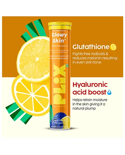 plix glutathione tablets Glowy Skin With 500mg & Vitamin C | For Clear & Youthful Skin| Lemon | Pack of 1 market-canada