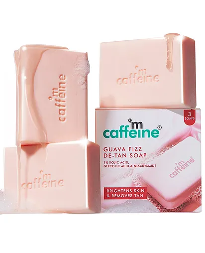 glutathione soap tan removal mCaffeine Brightening - 1% Kojic Acid & -Pack of 3x100g سيروم glow serum من ميديكيوب
