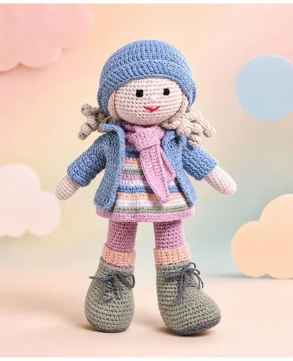 Bonfino Premium Handmade Miss Zelo Crochet Doll For Girls & Boys