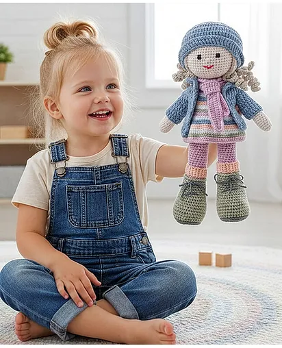 Bonfino Premium Handmade Miss Zelo Crochet Doll For Girls & Boys