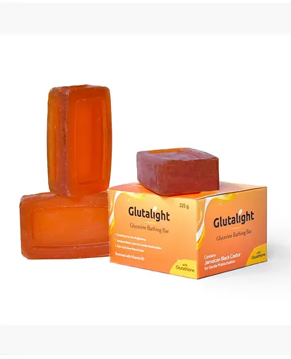 Glutalight Glutathione & Glycerine Soap with Kojic Acid for Radiant Skin |Enriched with Black Castor Oil|Ideal for Winter Dryness Sensitive Skin & Tan Removal|Deep Moisturizing Bath Soap