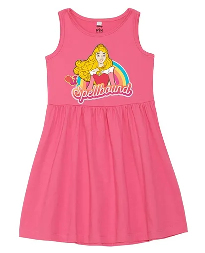 knit disney princess dress Buy Wear Your Mind Cotton Featuring Sleeveless Aurora Printed women's python dress