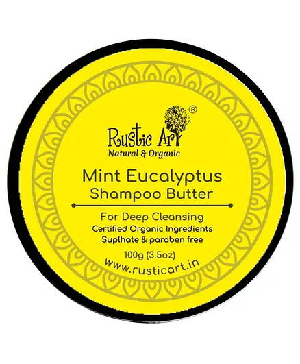 Rustic Art Mint Eucalyptus Shampoo Butter - 100 grams