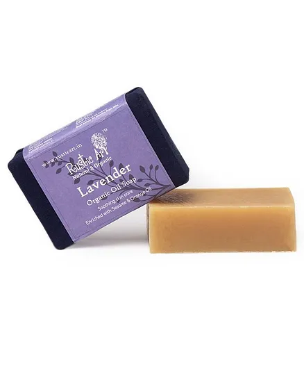 Rustic Art Organic Lavender Soap - 100 gm