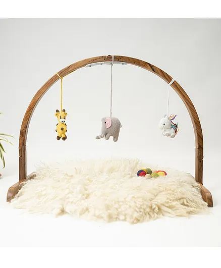 Rocking Potato Baby Activity Play Gym With Toys - Multicolor