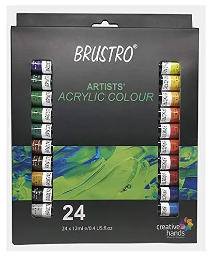 Brustro Artists Acrylic Colours Pack of 24  