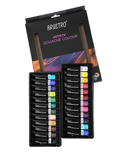 Brustro Artists Gouache Colour Set of 24 Colours 
