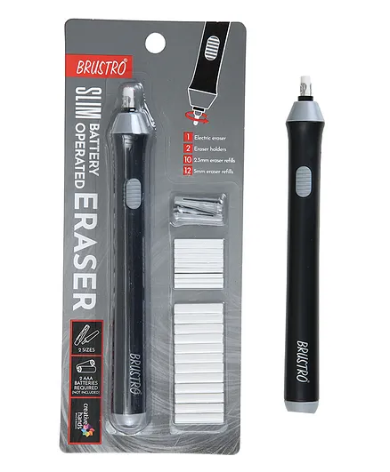 Brustro Slim Battery Operated Automatic Eraser - Black