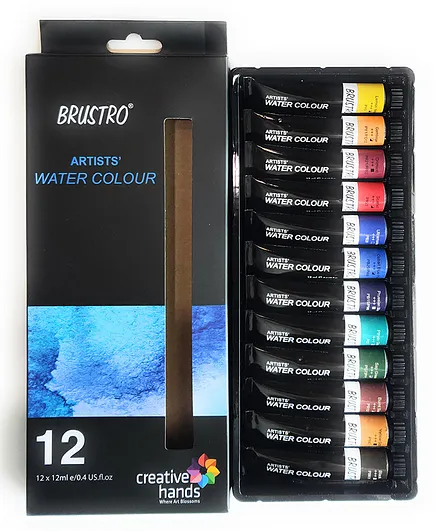 Brustro Artists Watercolour Pack of 12  