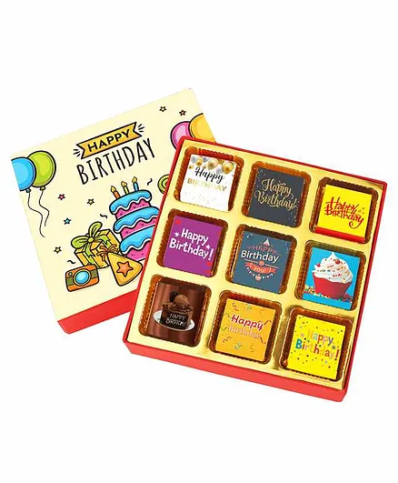 Chocoloony Happy Birthday Chocolate Box - 108 gm