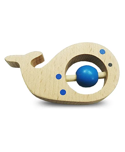 HNT Whale Rattle Toy - Blue