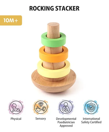 Intellibaby Wooden Rocking Stacker Level 4 - 3 Pieces