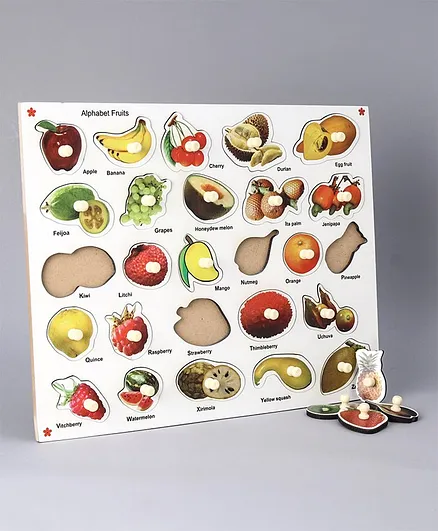 Kinder Creative Alphabet Fruit With Knobs Multicolor - 26 Pieces