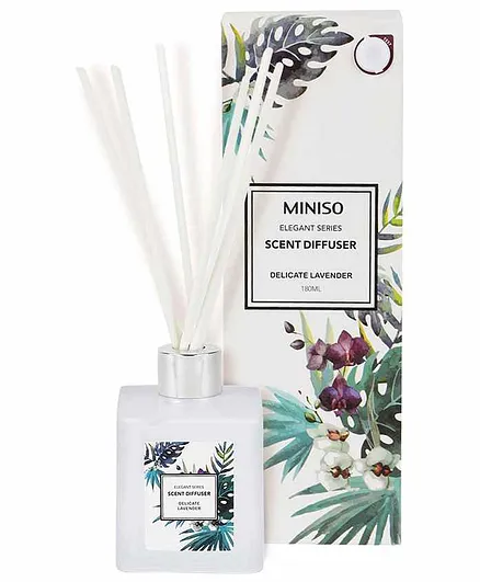 MINISO Elegant Series Scent Diffuser Delicate Lavender White - 180 ml