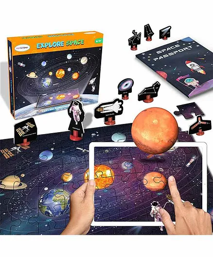 PLAYAUTOMA Explore Space Augmented Reality Jigsaw Puzzle Multicolour - 75 Pieces