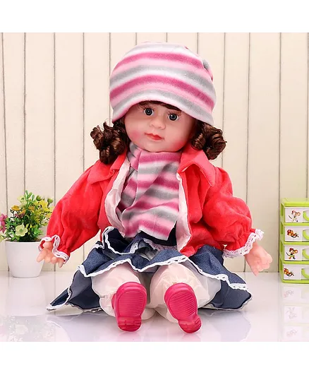 ToyMark Baby Doll In Jacket Red - Height 36 cm