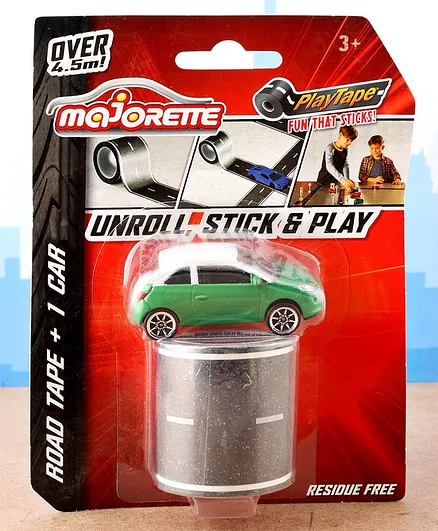 Majorette Free Wheel Playtape Blistercard Toy Car - Green 