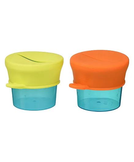 Boon Snug Snack Container and Silicone Lid Pack of 2 - Multicolor