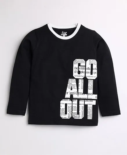 DEAR TO DAD Full Sleeves Do All Out Print Tee - Black