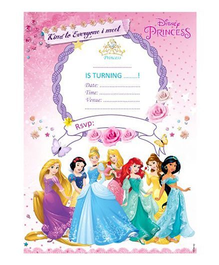 Disney Princess Invitations Cards Pack Of 10 Online In India Buy At